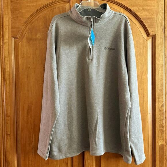Columbia Great Hart Mountain III Q zip pullover Boulder Heather men's XXL NEW - Picture 9 of 15